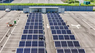 Solar panels directly provide 12 volts of electricity